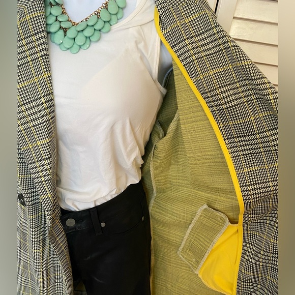 Melloday Plaid Topper Duster Jacket Size Large Lightweight - Picture 5 of 13